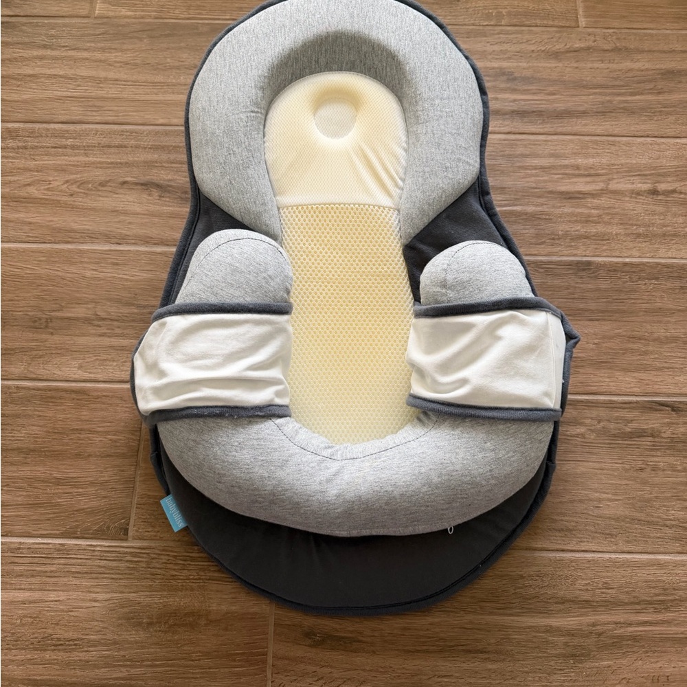 Infant Support Pillow in Gray and Cream